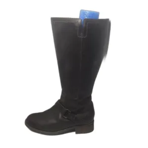 UGG Dahlen Women's Dark Brown Leather Lined Zip Up Riding Boots Size 7