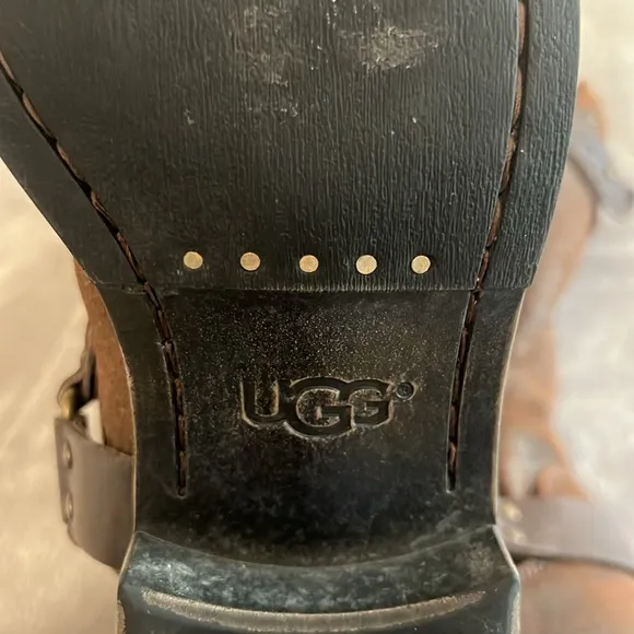 UGG Dree Brown Suede Harness Pull-on Riding Boots S/N 1005690 Size 7.5