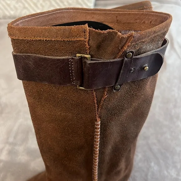 UGG Dree Brown Suede Harness Pull-on Riding Boots S/N 1005690 Size 7.5