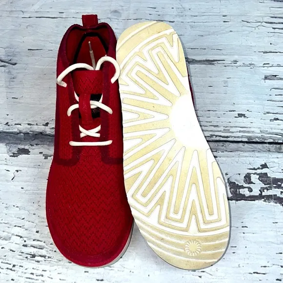 UGG For Men Neumel Hyperweave Wool / Suede Chukka Boots Flag Red US Size 10