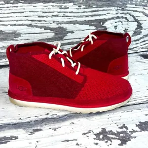 UGG For Men Neumel Hyperweave Wool / Suede Chukka Boots Flag Red US Size 10