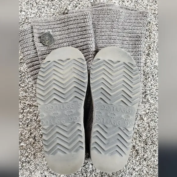 UGG | Genuine Sheep Skin Knit Slouchy Button Accent Boots