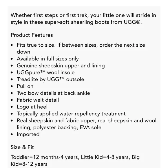UGG girls Bailey Bow lavendar