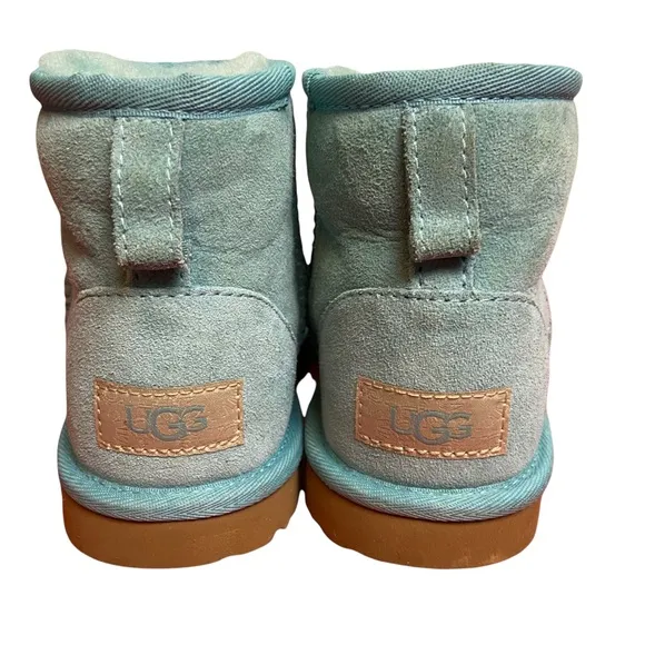 Ugg Girls Turquoise Classic Ankle Sheepskin Boots