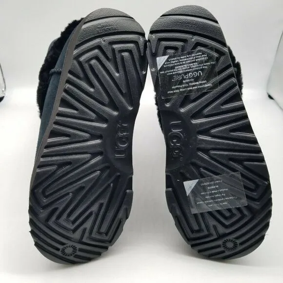 Ugg Girls Hadley II Black Waterproof Sheepskin Winter Snow Boots Size 5
