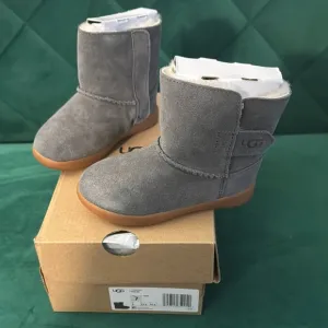 UGG Gray Suede Ankle Boots with Plush Lining