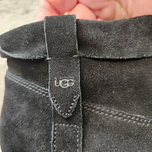 UGG Josefene Cuff Women's Suede Ankle Boots in Black NEW