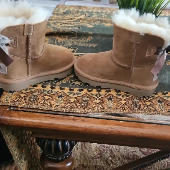 UGG Kids Brown Boots with Cream Lining