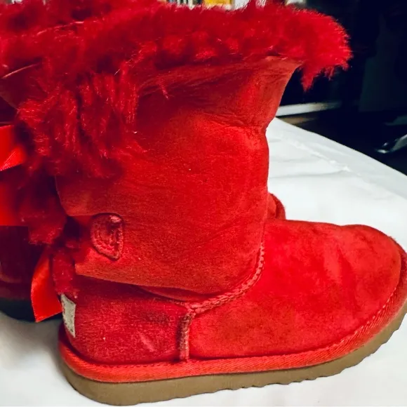 UGG Kids Red Bow Boots