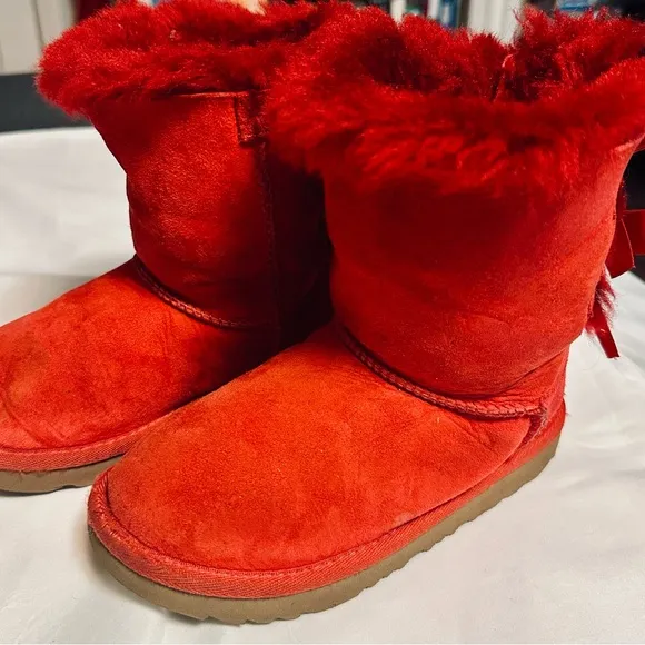 UGG Kids Red Bow Boots