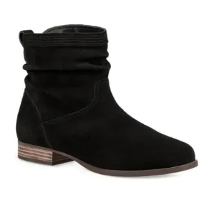 UGG Koolaburra Lorelei Suede Slouch Booties Side Zip Round Toe Black size 9.5
