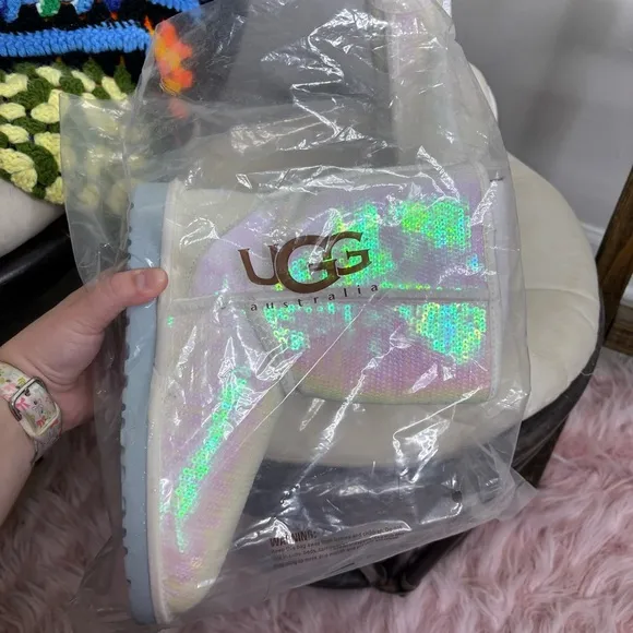 UGG Limited Edition “Sparkles, I DO” Sequin Short Boots