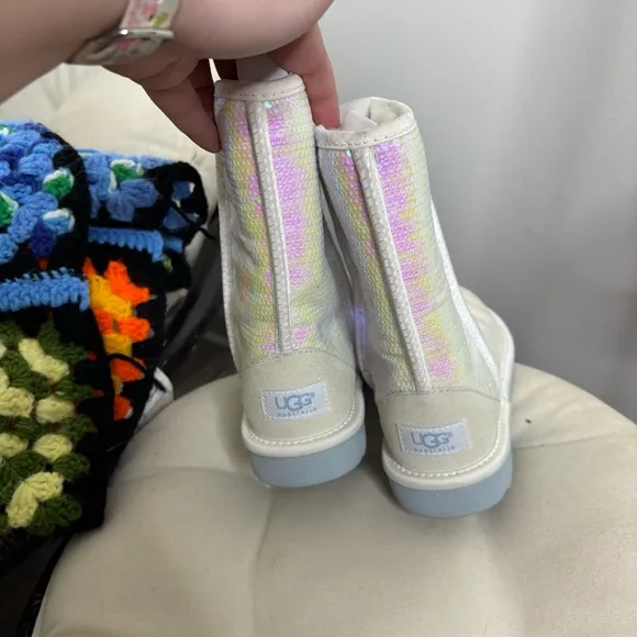 UGG Limited Edition “Sparkles, I DO” Sequin Short Boots