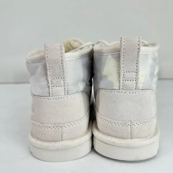 UGG Mens Neumel LTA Peace Camo Boots Puffer White Size 8 Chukka Winter