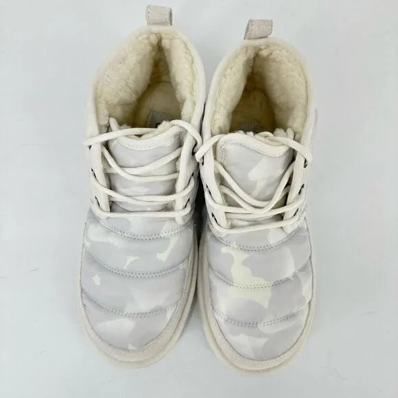UGG Mens Neumel LTA Peace Camo Boots Puffer White Size 8 Chukka Winter