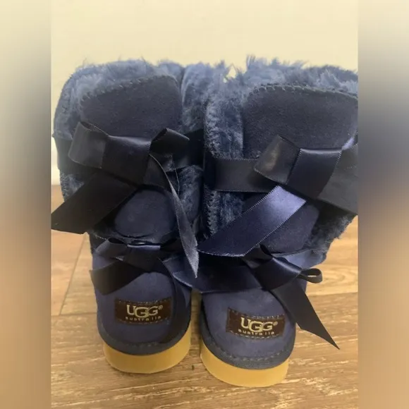 UGG Navy Blue Boots with Bows