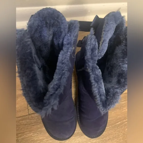 UGG Navy Blue Boots with Bows