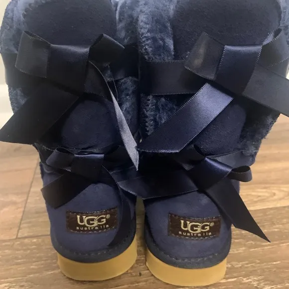 UGG Navy Blue Boots with Bows