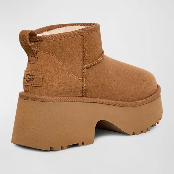 Ugg New Heights Mini Cozy Suede Boots