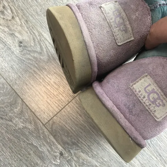 UGG Patchwork Classic Short Boots Purple/Pink/Teal