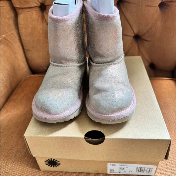 UGG Pink Plush Boots with Glamorous Finish