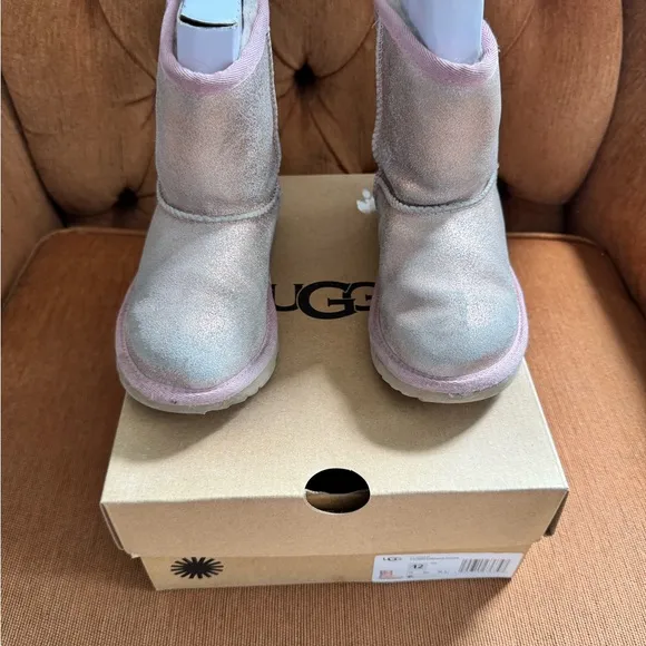 UGG Pink Plush Boots with Glamorous Finish