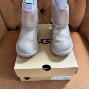 UGG Pink Plush Boots with Glamorous Finish