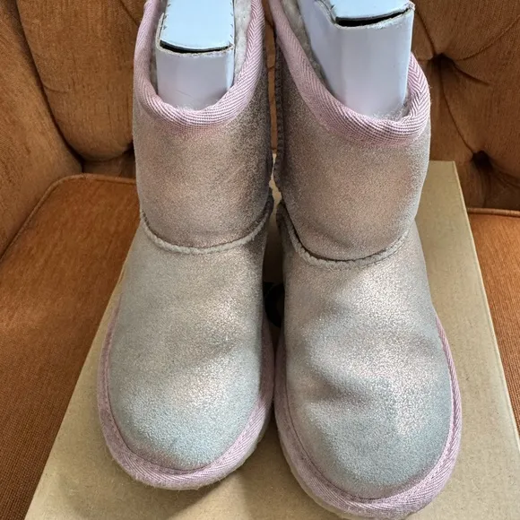 UGG Pink Plush Boots with Glamorous Finish