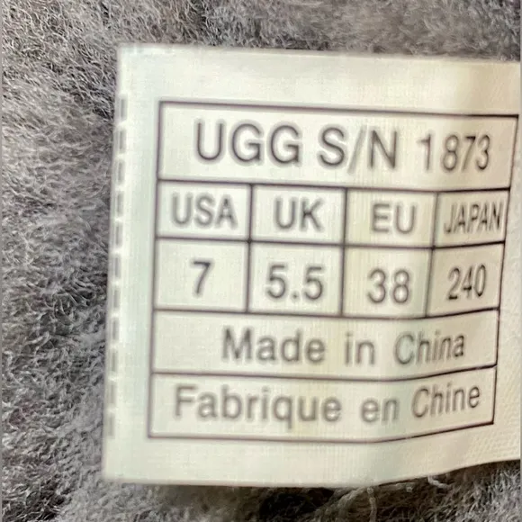 UGG PRE-OWNED WOMEN'S BAILEY BUTTON TRIPLET I GREY BOOTS SZ 7