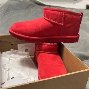 UGG Red Suede Ankle Boots