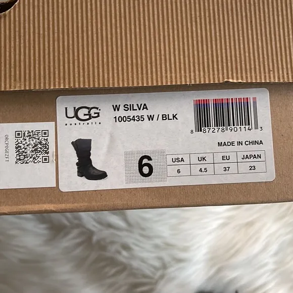 UGG Silva Black Suede Boots