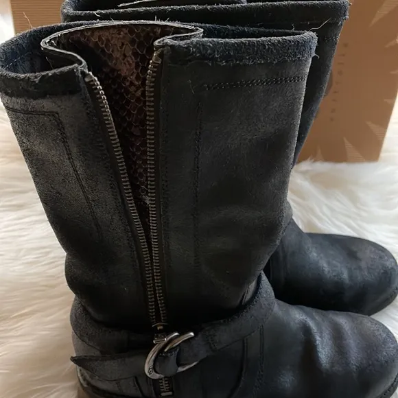 UGG Silva Black Suede Boots