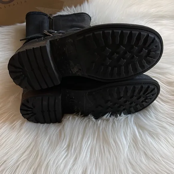 UGG Silva Black Suede Boots