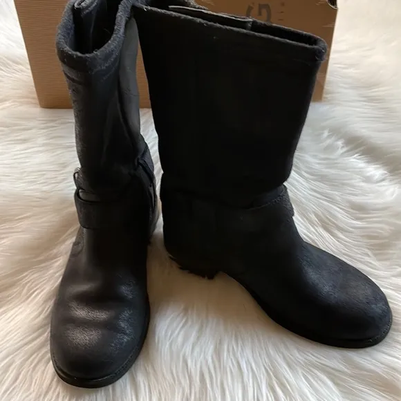 UGG Silva Black Suede Boots