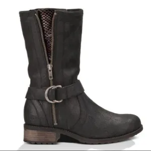 UGG Silva Black Suede Boots