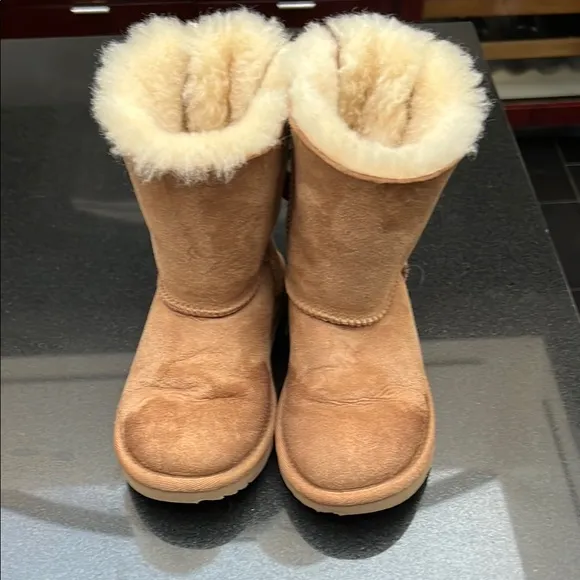 UGG Tan Boots with Brown Bows