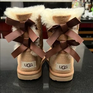 UGG Tan Boots with Brown Bows