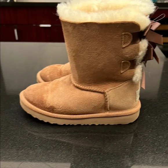 UGG Tan Boots with Brown Bows