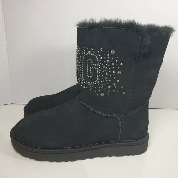 UGG Women boots Classic Bling Short ankle pull on
