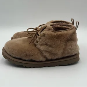 UGG Women’s 9 Chestnut Brown Neumel Cozy Fuzzy Slipper Boots