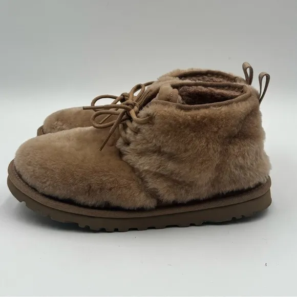UGG Women’s 9 Chestnut Brown Neumel Cozy Fuzzy Slipper Boots