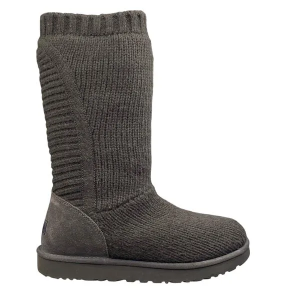 Ugg Women’s Capra Green Knit Shearling Lined Winter Boots Size US 10