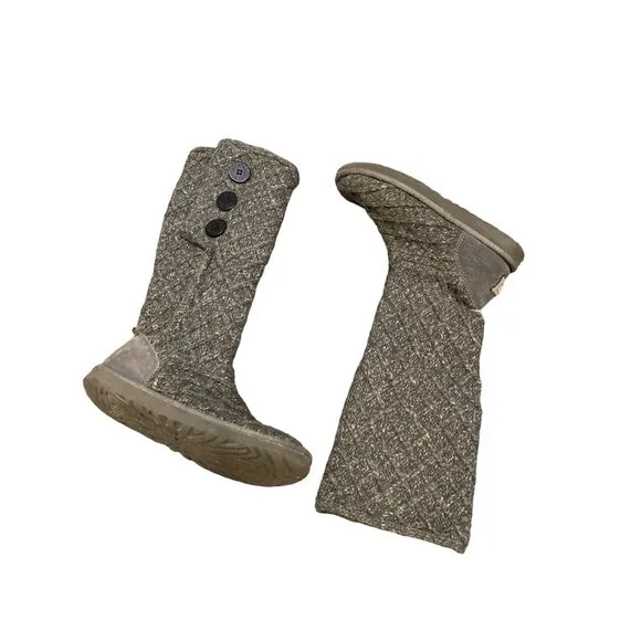 UGG WOMEN'S CLASSIC CARDY II GRAY KNIT BOOTS SZ 7