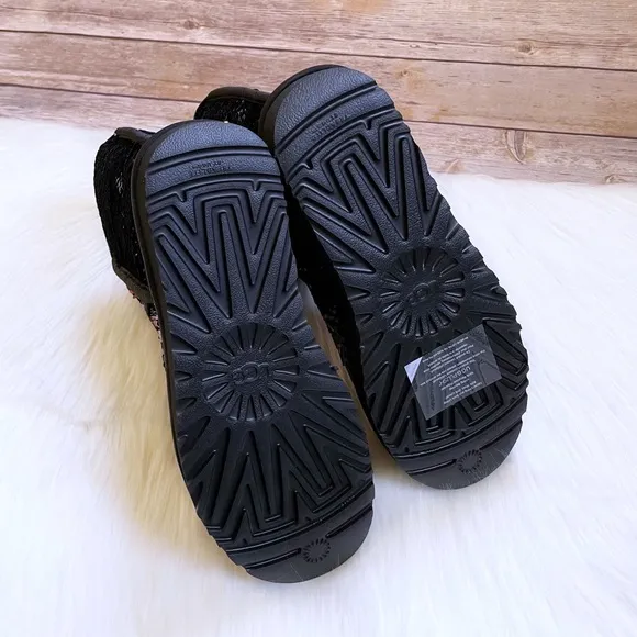 UGG Women’s Classic Short Sequin Black Boots