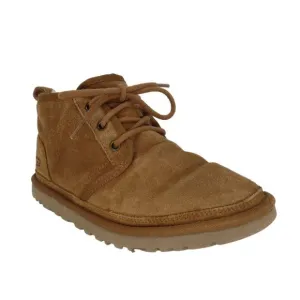 UGG Women's Neumel Chestnut Suede Chukka Boots Size 6 Lace-Up Shearling Lined