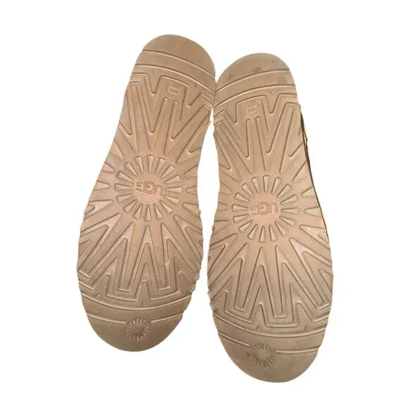 UGG Womens Tan Classic Unlined Mini Perforated Tawny Short Suede Boots sz 10