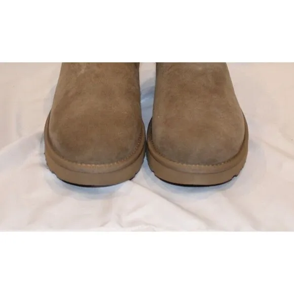 UGG WOMEN'S ULTRA MINI SUEDE SHEARLING LINED BOOTS HLP TAN NEW