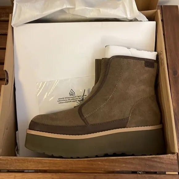 UGG Cityfunc Zip Hickory Boots USA Women 10/UK 8/EU 41