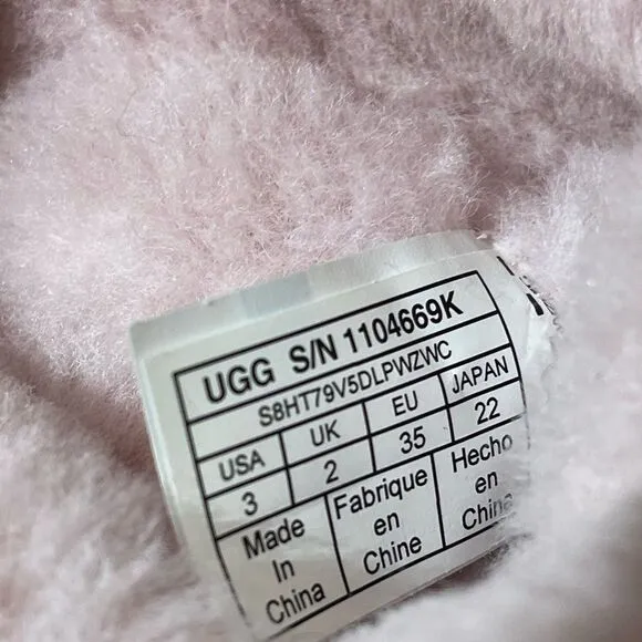 UGG Pink Sequin Knit Boots