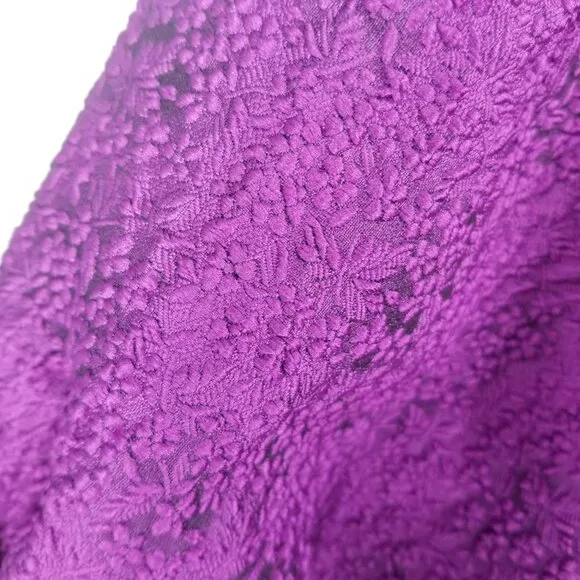 Ulla Johnson Metallic Purple Magenta Emilia Dress Long Sleeve Victorian Coquette
